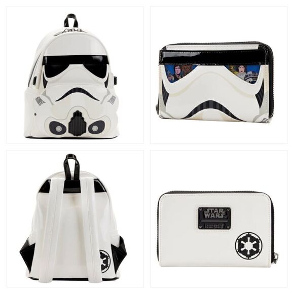 Stormtrooper Lenticular Cosplay LOUNGEFLY Backpack & Wallet Set NWT STAR WARS